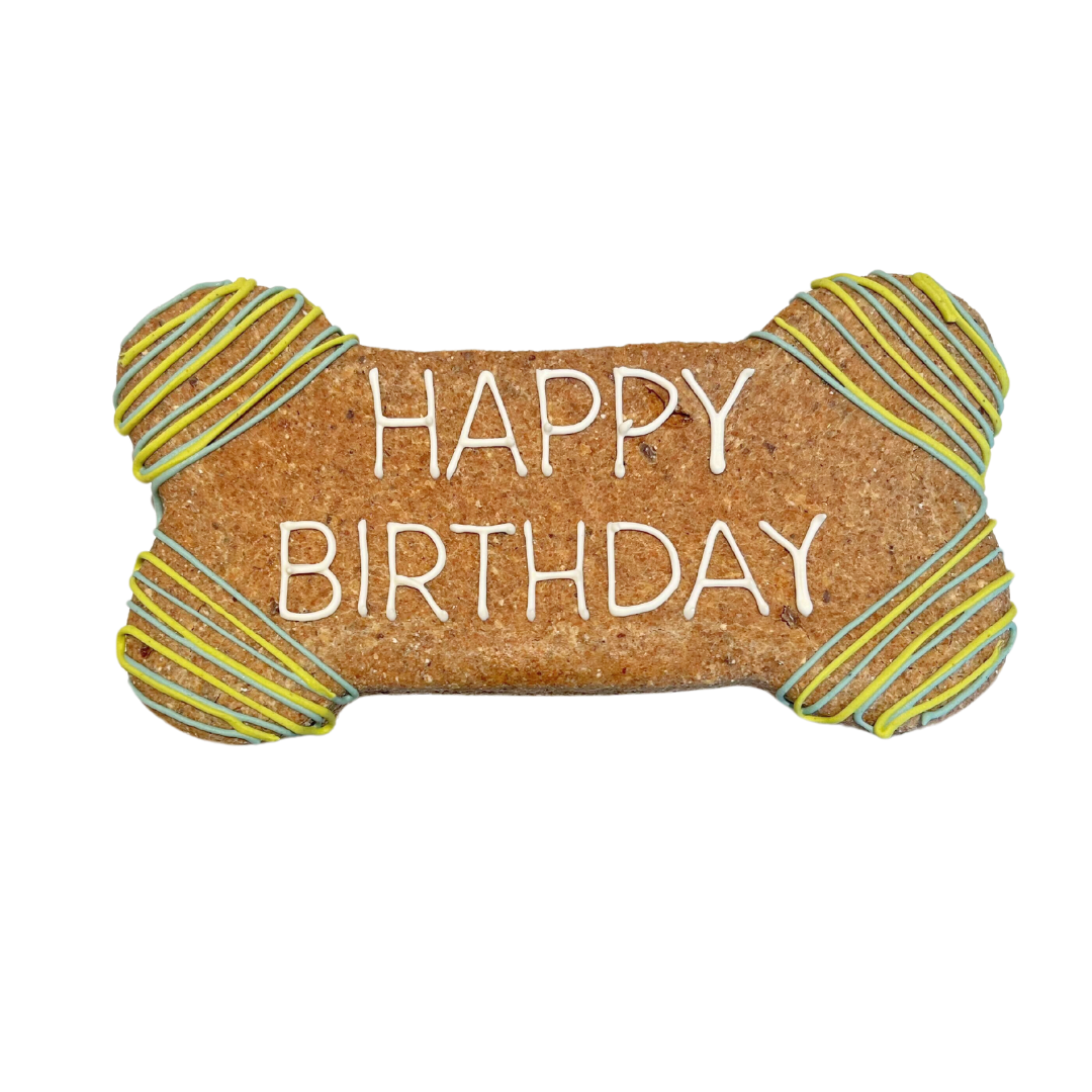 Happy Birthday Peanut Butter Bone Bon A Pet Treat Pet Store Bakery