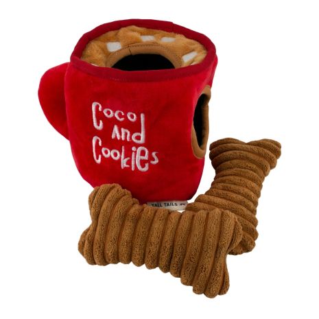 Tall Tails Dog Toy Holiday Plush Mug of Coco and Cookies