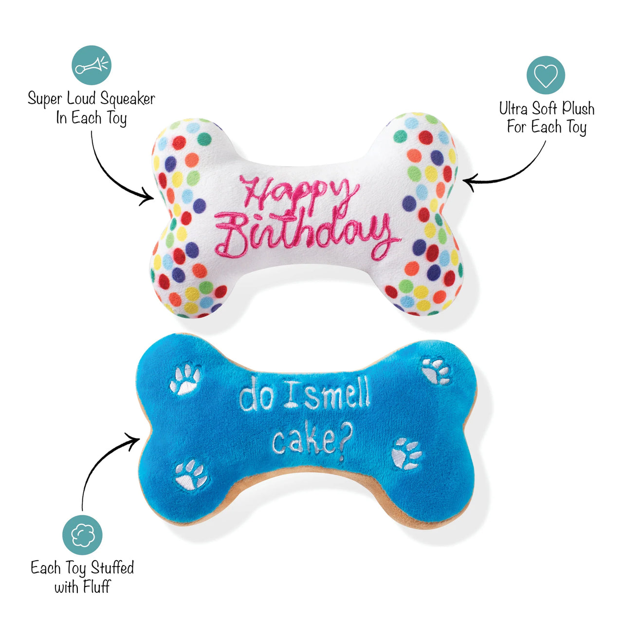 Fringe Dog Toy Birthday Bone Cookies