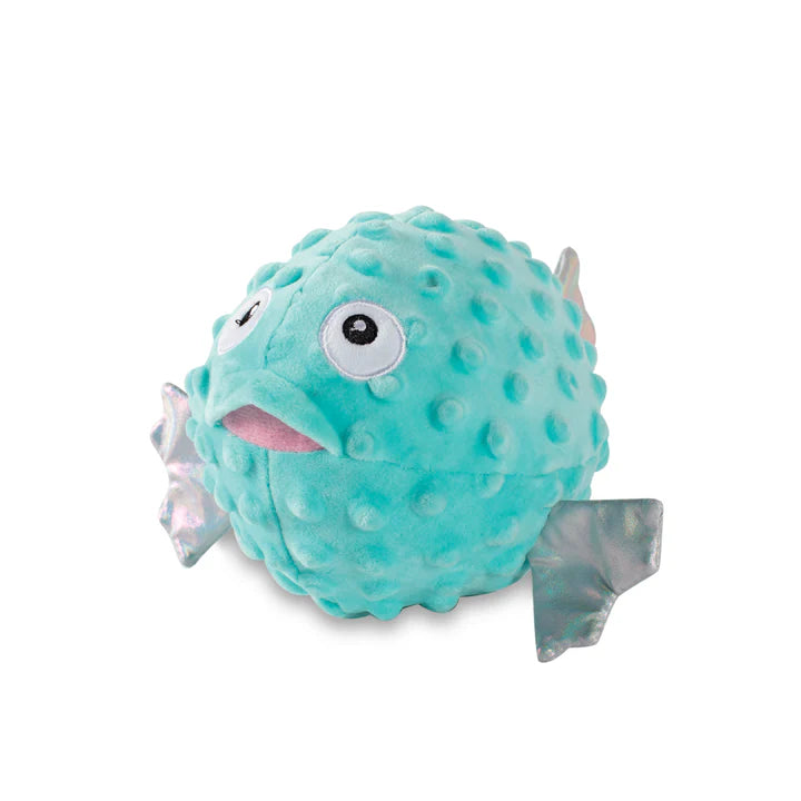 Fringe Dog Toy Puffed Up Puffer Fish