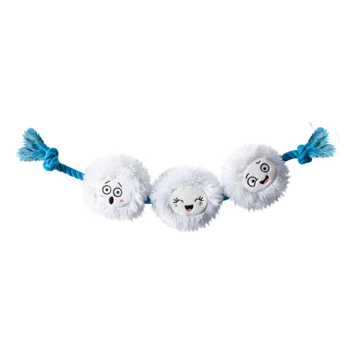 Fringe Dog Toy Holiday Snow Time for Fun