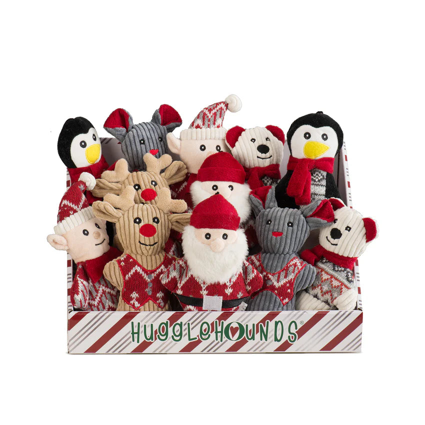 HuggleHounds Dog Toy Holiday Nordic Frost Cookie