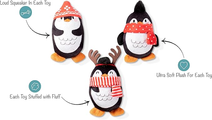 Fringe Dog Toy Holiday Chillin' Penguins