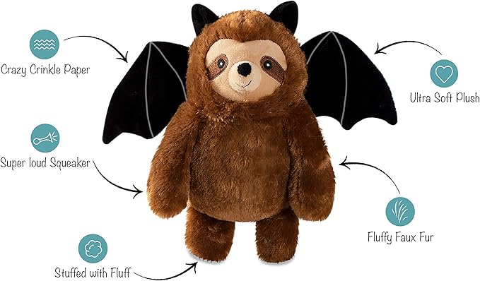 Fringe Dog Toy Halloween Bat Sloth