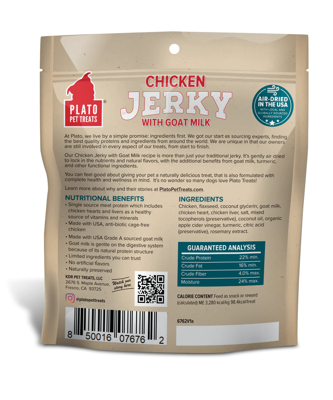 Plato Jerky Chicken with Goat Milk