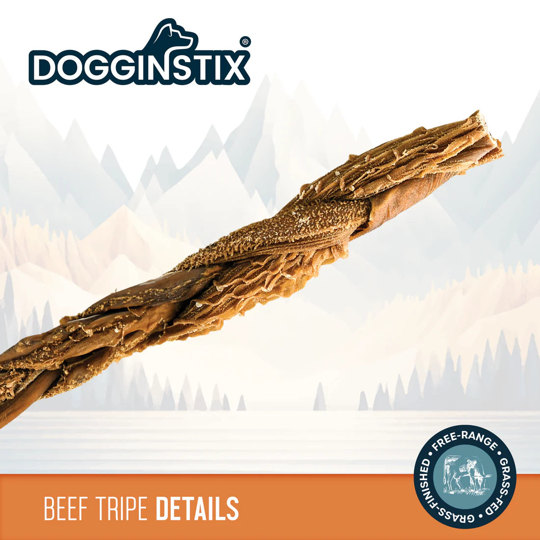 Dogginstix Braided Beef Tripe Chew