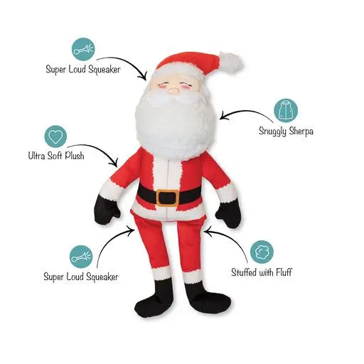 Fringe Dog Toy Holiday Santa's Back In Town