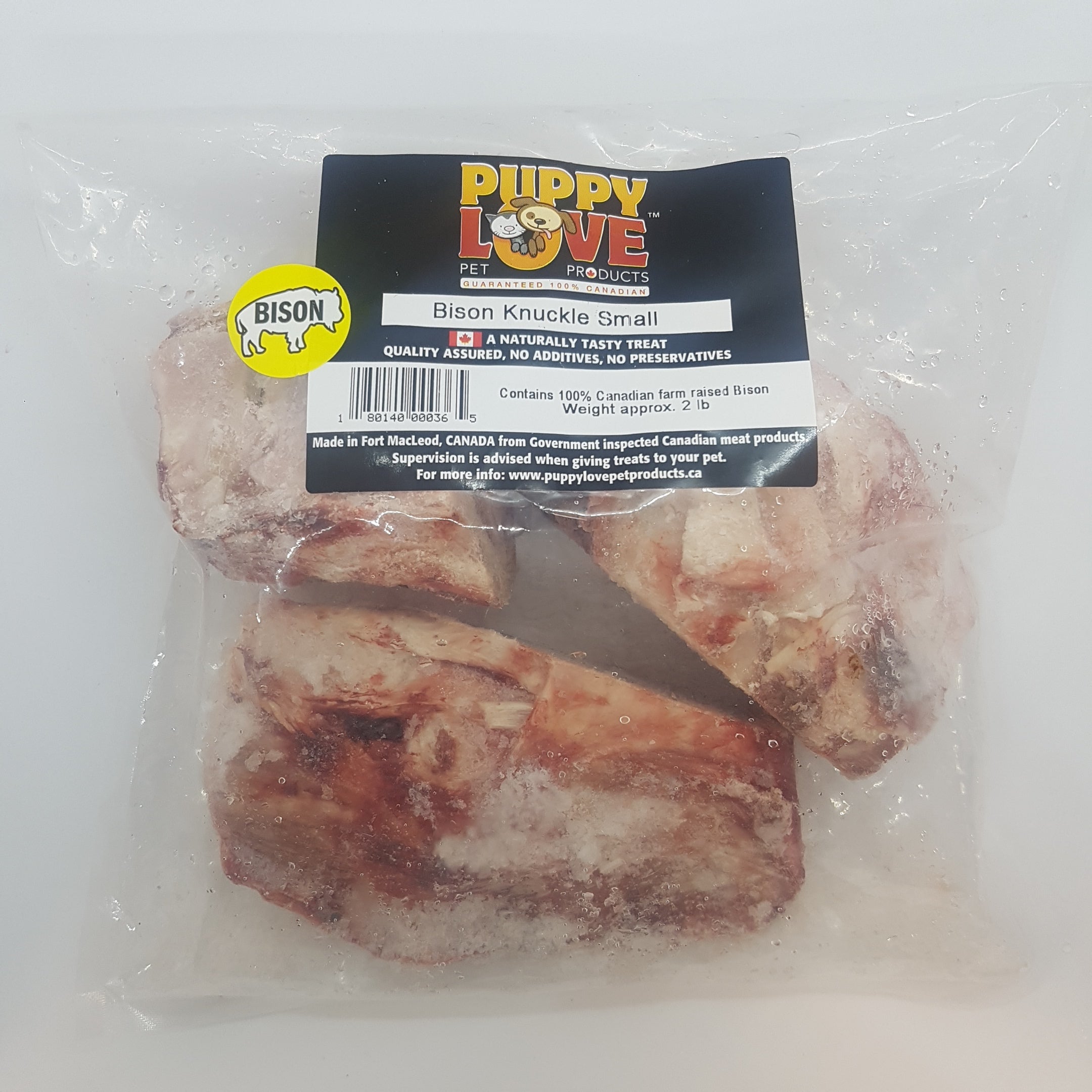 Puppy Love Raw Bison Knuckle Bones Bon A Pet Treat Pet Store