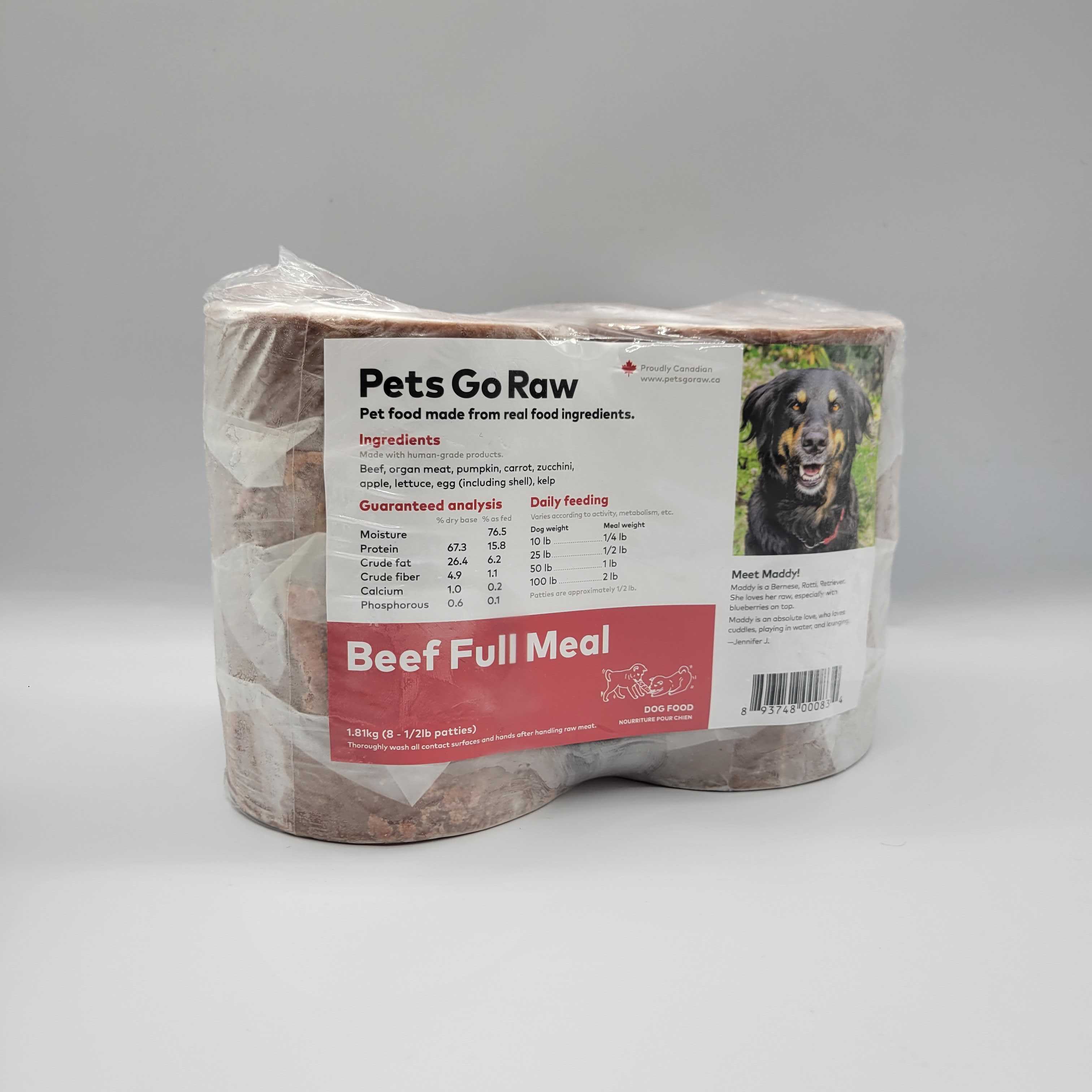 Pets go hot sale raw dog food