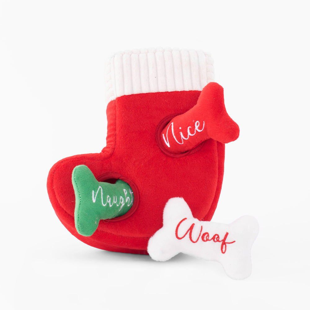 Zippy Paws Holiday Burrow Naughty or Nice Stocking (6074966769837)